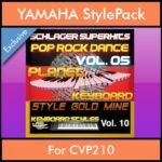 StyleGoldMine By PK Vol. 10  - Dance Pop Rock 5 - 60 Styles / Song Styles for YAMAHA CVP210 in STY format