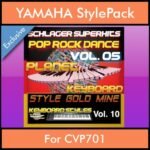 StyleGoldMine By PK Vol. 10  - Dance Pop Rock 5 - 60 Styles / Song Styles for YAMAHA CVP701 in STY format