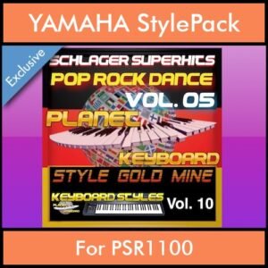 StyleGoldMine By PK Vol. 10  - Dance Pop Rock 5 - 60 Styles / Song Styles for YAMAHA PSR1100 in STY format