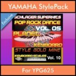 StyleGoldMine By PK Vol. 10  - Dance Pop Rock 5 - 60 Styles / Song Styles for YAMAHA YPG625 in STY format