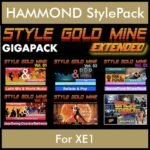 StyleGoldMine By PK Extended GIGAPACK Vol. 1  - Vol. 01 to Vol. 05 and BackToThe80s - 428 Styles / 21 Song Styles for HAMMOND XE1 in PAT format