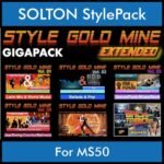 StyleGoldMine By PK Extended GIGAPACK Vol. 1  - Vol. 01 to Vol. 05 and BackToThe80s - 428 Styles / 21 Song Styles for SOLTON MS50 in PAT format