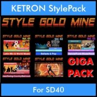 StyleGoldMine By PK GIGAPACK STYLEGOLDMINE Vol. 1 - Vol. 01 to Vol. 05 - 428 Styles for KETRON SD40 in KST format