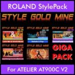 StyleGoldMine By PK GIGAPACK STYLEGOLDMINE Vol. 1  - Vol. 01 to Vol. 05 - 428 Styles for ROLAND ATELIER AT900C V2 in STL format