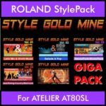 StyleGoldMine By PK GIGAPACK STYLEGOLDMINE Vol. 1  - Vol. 01 to Vol. 05 - 428 Styles for ROLAND ATELIER AT80SL in STL format