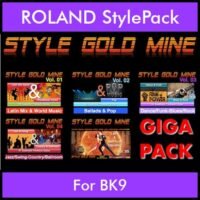 StyleGoldMine By PK GIGAPACK STYLEGOLDMINE Vol. 1 - Vol. 01 to Vol. 05 - 428 Styles for ROLAND BK9 in STL format