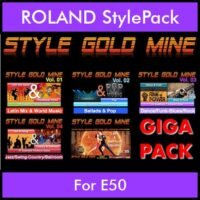 StyleGoldMine By PK GIGAPACK STYLEGOLDMINE Vol. 1 - Vol. 01 to Vol. 05 - 428 Styles for ROLAND E50 in STL format