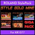 StyleGoldMine By PK GIGAPACK STYLEGOLDMINE Vol. 1  - Vol. 01 to Vol. 05 - 428 Styles for ROLAND KR1077 in STL format