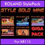StyleGoldMine By PK GIGAPACK STYLEGOLDMINE Vol. 1  - Vol. 01 to Vol. 05 - 428 Styles for ROLAND KR115 in STL format