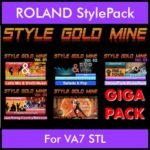 StyleGoldMine By PK GIGAPACK STYLEGOLDMINE Vol. 1  - Vol. 01 to Vol. 05 - 428 Styles for ROLAND VA7 STL in STL format