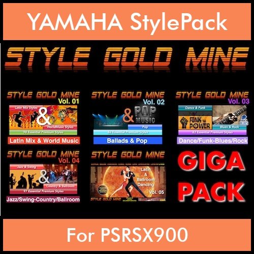 StyleGoldMine By PK GIGAPACK STYLEGOLDMINE Vol. 1  - Vol. 01 to Vol. 05 - 428 Styles for YAMAHA PSRSX900 in STY format StyleGoldMine By PK GIGAPACK STYLEGOLDMINE Vol. 1  - Vol. 01 to Vol. 05 - 428 Styles for YAMAHA PSRSX900 in STY format