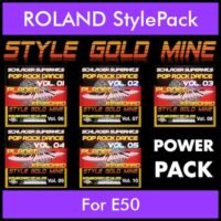 StyleGoldMine By PK POWERPACK STYLEGOLDMINE Vol. 1 - Vol. 06 to Vol. 10 - 300 Styles / Song Styles for ROLAND E50 in STL format