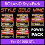 StyleGoldMine By PK POWERPACK STYLEGOLDMINE Vol. 1  - Vol. 06 to Vol. 10 - 300 Styles / Song Styles for ROLAND G1000 STL in STL format