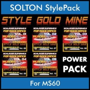 StyleGoldMine By PK POWERPACK STYLEGOLDMINE Vol. 1  - Vol. 06 to Vol. 10 - 300 Styles / Song Styles for SOLTON MS60 in PAT format