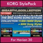 The BIG KORG Song Styles Pack By PK GIGAPACK Vol. 1  - 16000 Styles - 16000 Styles / 6000 Song Styles for KORG Havian 30 in STY format