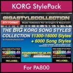 The BIG KORG Song Styles Pack By PK GIGAPACK SONGSTYLES Vol. 1  - 22000 Styles - 16000 Styles / 6000 Song Styles for KORG PA800 in STY format