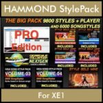 The BIG Pack By PK Incl. GSC NEXTGEN PRO 9800 Styles With Style Player Vol. 1  - 15800 Styles Splitted into - 9800 Styles and 6000 Song Styles for HAMMOND XE1 in PAT format