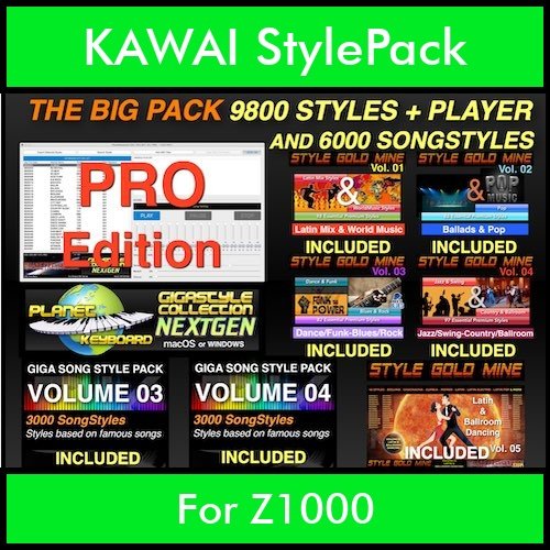 The BIG Pack By PK Incl. GSC NEXTGEN PRO 9800 Styles With Style Player Vol. 1  - 15800 Styles Splitted into - 9800 Styles and 6000 Song Styles for KAWAI Z1000 in AL2 format The BIG Pack By PK Incl. GSC NEXTGEN PRO 9800 Styles With Style Player Vol. 1  - 15800 Styles Splitted into - 9800 Styles and 6000 Song Styles for KAWAI Z1000 in AL2 format