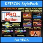 The BIG Pack By PK Incl. GSC NEXTGEN PRO 9800 Styles With Style Player Vol. 1  - 15800 Styles Splitted into - 9800 Styles and 6000 Song Styles for KETRON VEGA in PAT format