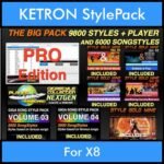 The BIG Pack By PK Incl. GSC NEXTGEN PRO 9800 Styles With Style Player Vol. 1  - 15800 Styles Splitted into - 9800 Styles and 6000 Song Styles for KETRON X8 in PAT format