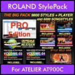 The BIG Pack By PK Incl. GSC NEXTGEN PRO 9800 Styles With Style Player Vol. 1  - 15800 Styles Splitted into - 9800 Styles and 6000 Song Styles for ROLAND ATELIER AT900C in STL format