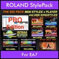 The BIG Pack By PK Incl. GSC NEXTGEN PRO 9800 Styles With Style Player Vol. 1 - 15800 Styles Splitted into - 9800 Styles and 6000 Song Styles for ROLAND EA7 in STL format