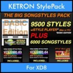 The Big Song Style Pack By PK Incl. GSC NEXTGEN BASIC 9500 Styles With Style Player Vol. 1  - 15500 Styles Splitted into - 9500 Styles and 6000 Song Styles for KETRON XD8 in PAT format