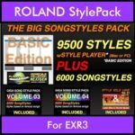 The Big Song Style Pack By PK Incl. GSC NEXTGEN BASIC 9500 Styles With Style Player Vol. 1  - 15500 Styles Splitted into - 9500 Styles and 6000 Song Styles for ROLAND EXR3 in STL format