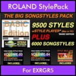 The Big Song Style Pack By PK Incl. GSC NEXTGEN BASIC 9500 Styles With Style Player Vol. 1  - 15500 Styles Splitted into - 9500 Styles and 6000 Song Styles for ROLAND EXRGR5 in STL format