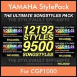 The Ultimate Song Style Pack By PK GIGAPACK SONGSTYLES Vol. 1  - 21692 Styles Splitted into - 12192 Styles and 9500 Song Styles for YAMAHA CGP1000 in STY format