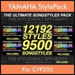 The Ultimate Song Style Pack By PK GIGAPACK SONGSTYLES Vol. 1  - 21692 Styles Splitted into - 12192 Styles and 9500 Song Styles for YAMAHA CVP205 in STY format