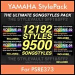 The Ultimate Song Style Pack By PK GIGAPACK SONGSTYLES Vol. 1  - 21692 Styles Splitted into - 12192 Styles and 9500 Song Styles for YAMAHA PSRE373 in STY format