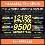 The Ultimate Song Style Pack By PK GIGAPACK SONGSTYLES Vol. 1  - 21692 Styles Splitted into - 12192 Styles and 9500 Song Styles for YAMAHA PSRE443 in STY format