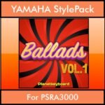 The Greatest Styles By PK Vol. 01  - Ballads Vol. 01 - 60 Styles / Song Styles for YAMAHA PSRA3000 in STY format