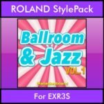 The Greatest Styles By PK Vol. 04  - Ballroom and Jazz Vol. 01 - 60 Styles / Song Styles for ROLAND EXR3S in STL format