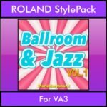 The Greatest Styles By PK Vol. 04  - Ballroom and Jazz Vol. 01 - 60 Styles / Song Styles for ROLAND VA3 in STL format