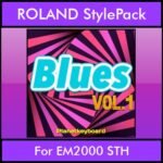 The Greatest Styles By PK Vol. 05  - Blues Vol. 01 - 60 Styles / Song Styles for ROLAND EM2000 STH in STH format