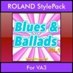 The Greatest Styles By PK Vol. 06  - Blues and Ballads Vol. 01 - 60 Styles / Song Styles for ROLAND VA3 in STL format