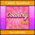 The Greatest Styles By PK Vol. 07  - Country Vol. 01 - 60 Styles / Song Styles for CASIO WK1800 in STL format