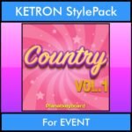 The Greatest Styles By PK Vol. 07  - Country Vol. 01 - 60 Styles / Song Styles for KETRON EVENT in KST format