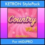 The Greatest Styles By PK Vol. 07  - Country Vol. 01 - 60 Styles / Song Styles for KETRON MIDJPRO in KST format