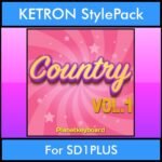 The Greatest Styles By PK Vol. 07  - Country Vol. 01 - 60 Styles / Song Styles for KETRON SD1PLUS in PAT format