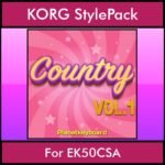 The Greatest Styles By PK Vol. 07  - Country Vol. 01 - 60 Styles / Song Styles for KORG EK50CSA in STY format