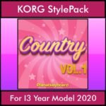 The Greatest Styles By PK Vol. 07  - Country Vol. 01 - 60 Styles / Song Styles for KORG I3 Year Model 2020 in STY format