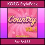 The Greatest Styles By PK Vol. 07  - Country Vol. 01 - 60 Styles / Song Styles for KORG PA588 in STY format