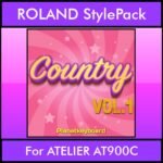 The Greatest Styles By PK Vol. 07  - Country Vol. 01 - 60 Styles / Song Styles for ROLAND ATELIER AT900C in STL format