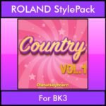 The Greatest Styles By PK Vol. 07  - Country Vol. 01 - 60 Styles / Song Styles for ROLAND BK3 in STL format