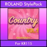 The Greatest Styles By PK Vol. 07  - Country Vol. 01 - 60 Styles / Song Styles for ROLAND KR115 in STL format
