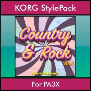 The Greatest Styles By PK Vol. 08  - Country and Rock Vol. 01 - 60 Styles / Song Styles for KORG PA3X in STY format