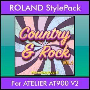 The Greatest Styles By PK Vol. 08  - Country and Rock Vol. 01 - 60 Styles / Song Styles for ROLAND ATELIER AT900 V2 in STL format